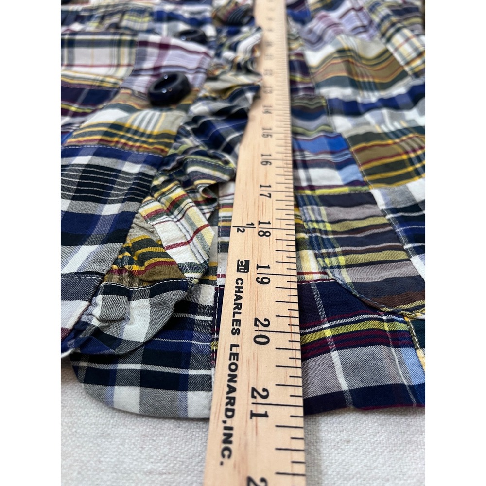 J Crew Madras Plaid Patchwork Blazer Jacket Ruffl… - image 8